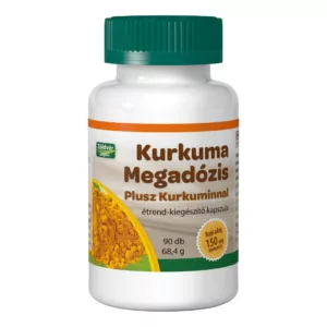 Kurkuma megadózis plusz kurkuma kapszula támogatja a normál máj-funkciókat, az emésztőnedvek termelését, az ízületek védelmét