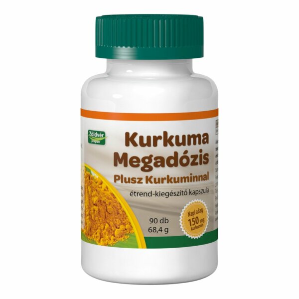 Kurkuma megadózis plusz kurkuma kapszula támogatja a normál máj-funkciókat, az emésztőnedvek termelését, az ízületek védelmét