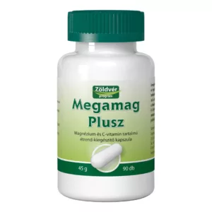 MegaMag plusz étrend kiegészítő kapszula, magnéziummal és C-vitaminnal