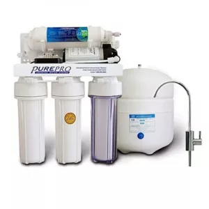 PurePro RO 105 víztisztító nyomásfokozó szivattyúval egészséges víz