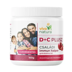 Családi immun italpor, D- és C-vitaminnal gránátalma ízűben