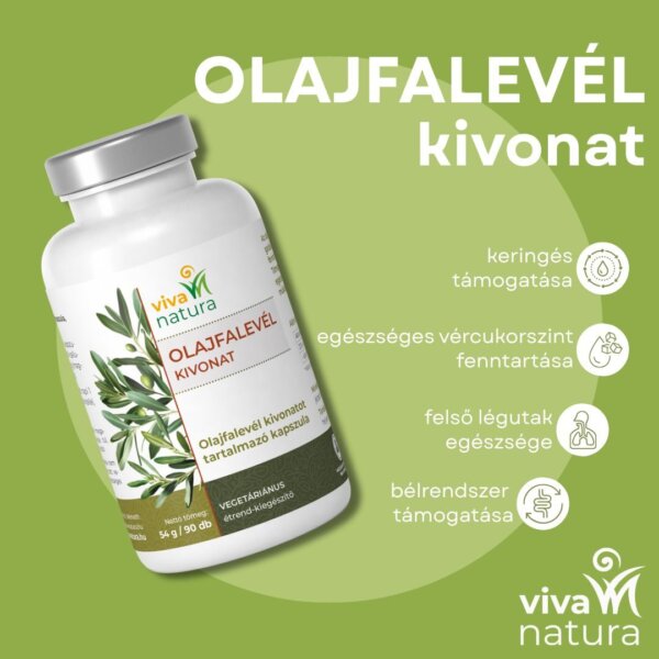 olajfalevél kivonat vegetáriánus étrend kiegészítő kapszula (90 db)